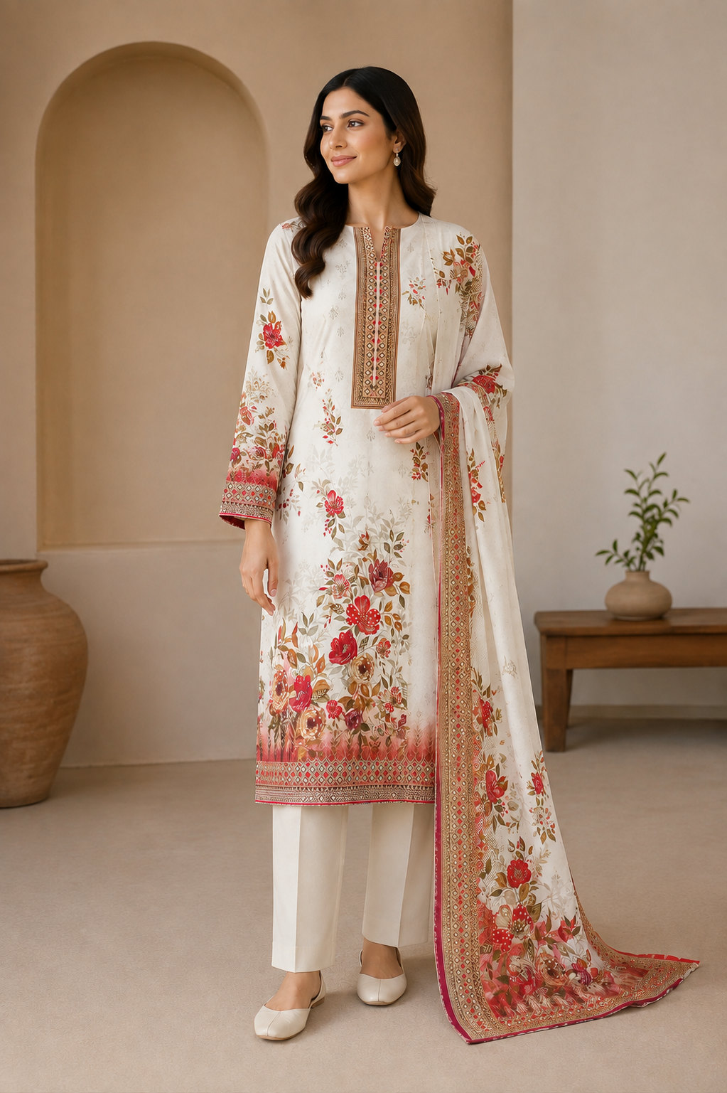 KHADER THREE PIECE SUIT